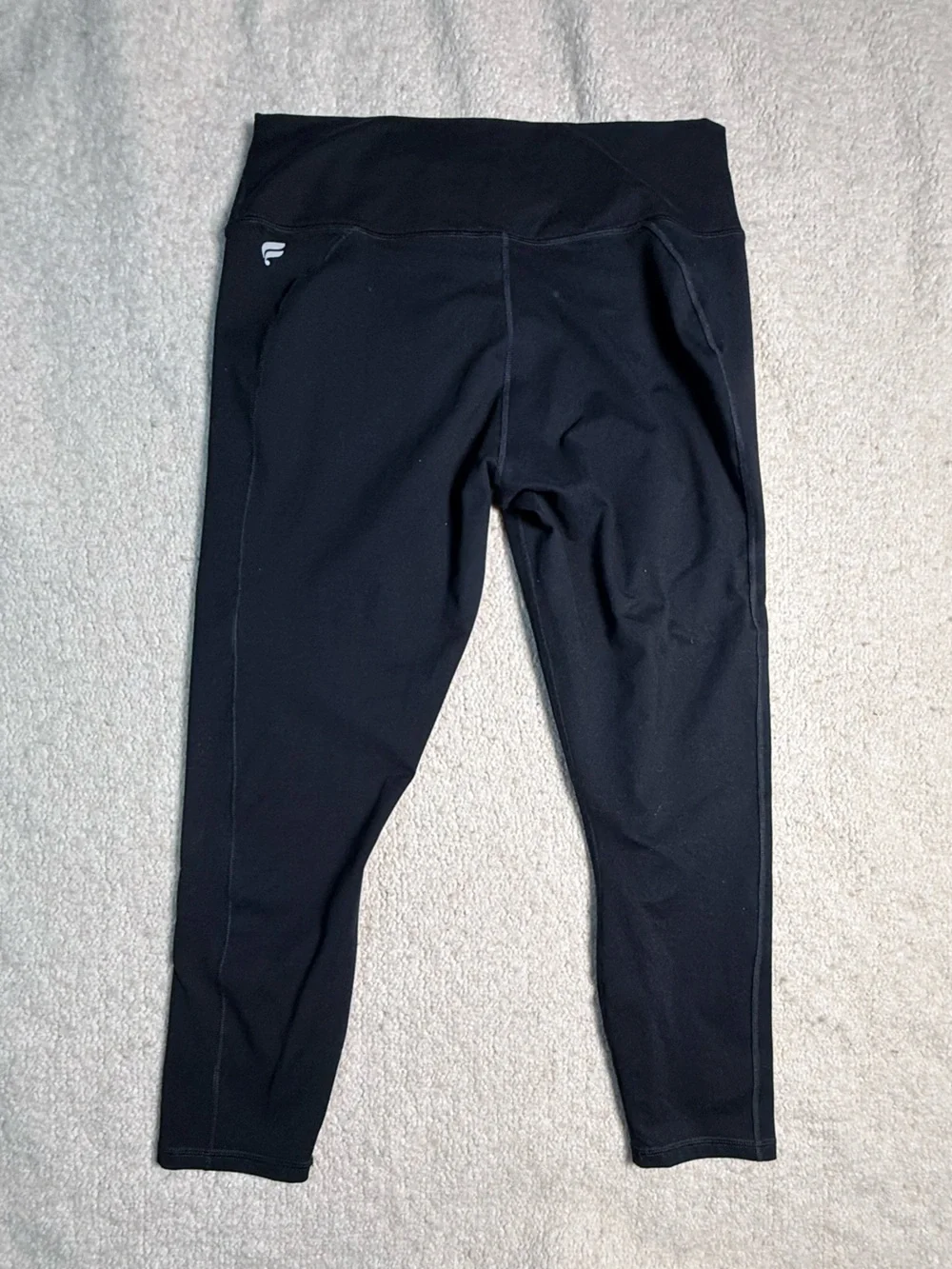 Fabletics Oasis PureLux Ultra High Waisted 7/8 Black Athletic Leggings Sz XL